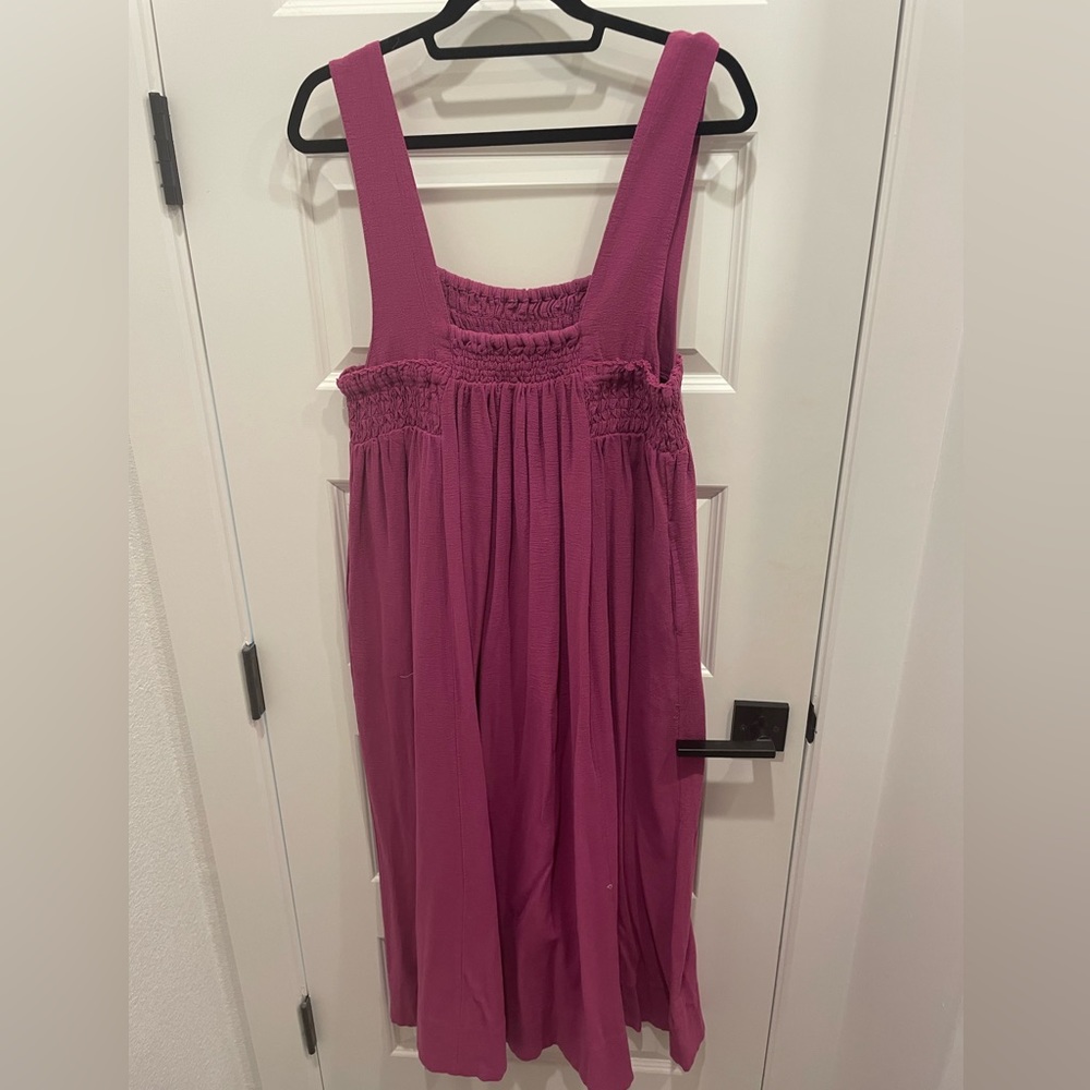 Free People Raspberry Magenta Midi Sundress - Picture 3 of 4